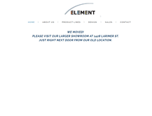 Tablet Screenshot of element-home.com